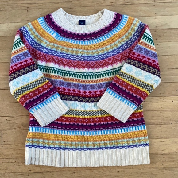 GAP medium vintage wool Fair Isle sweater